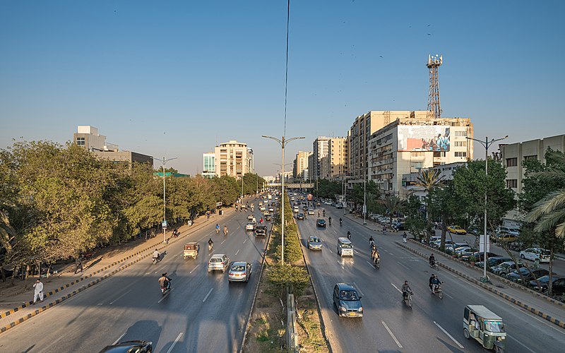 Shahrah-e-Faisal karachi billboard view 